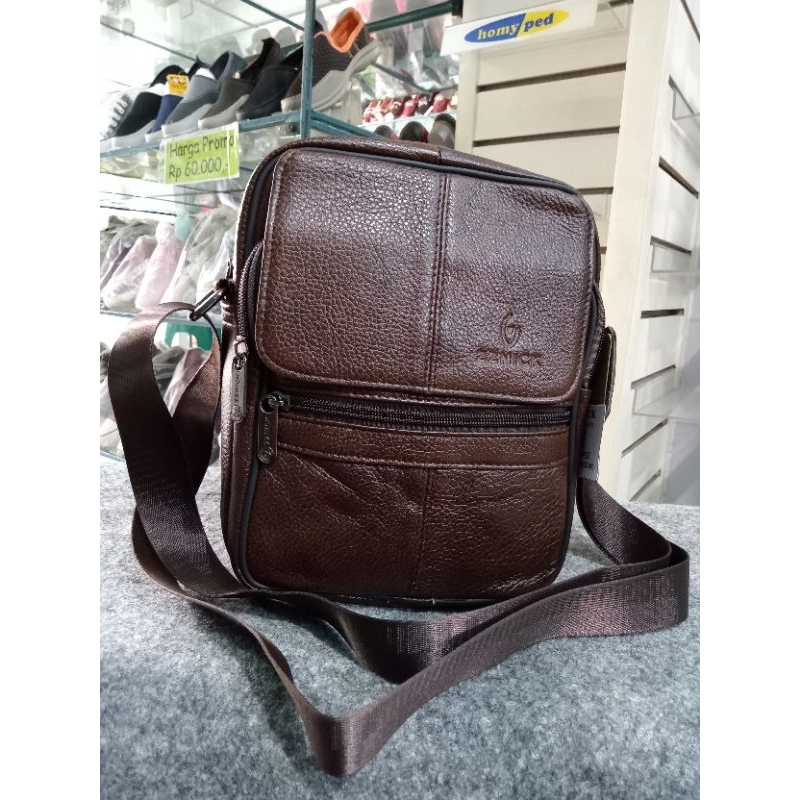 tas selempang Slingbag westbag pria laki-laki kerja santai kuliah tas Pedro 7998 coffee