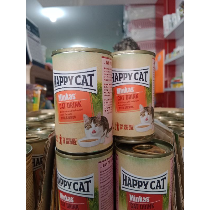 Happy Cat Minkas Drink Kaleng 140gr Makanan Kucing Wetfood Drink 140gr All Varian