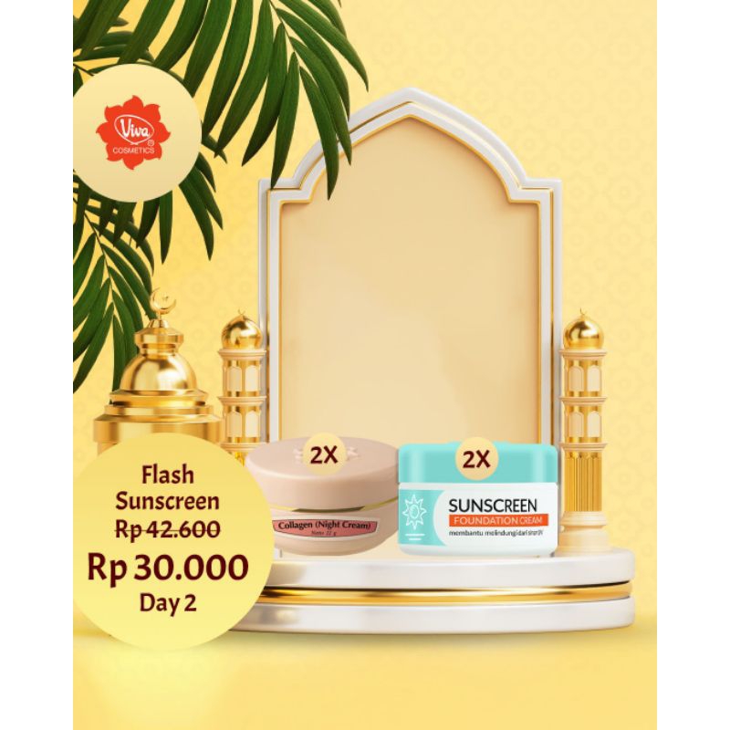 Paket 2 Viva Collagen Night Cream2 Viva Sunscreen Foundation