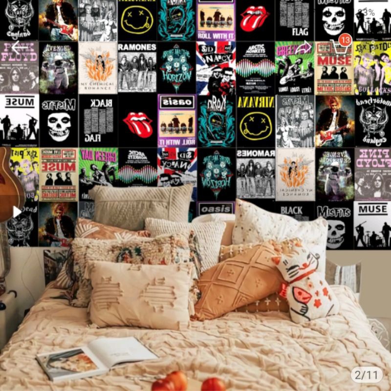 Grosir Walpaper Dinding/ Bagroud/ Poster/ WallDekor AESTHETIC A4 ( Random )