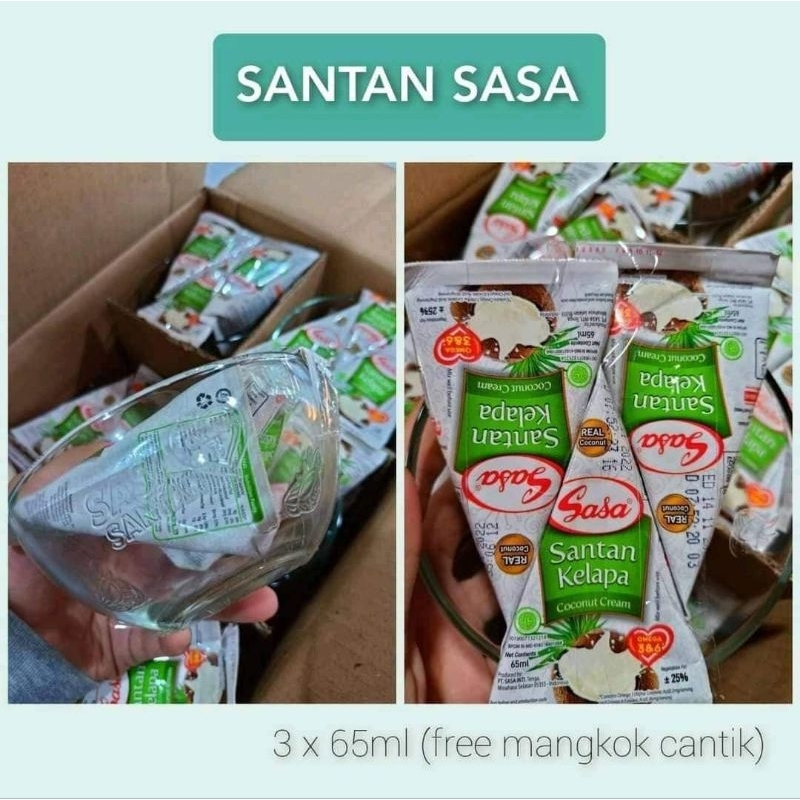 

TERMURAH SANTAN SASA INSTAN 3X65ML FREE MANGKOK CANTIK