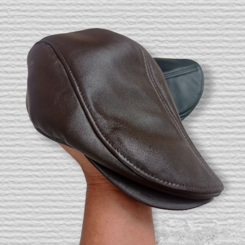 Topi pet kulit domba model copet