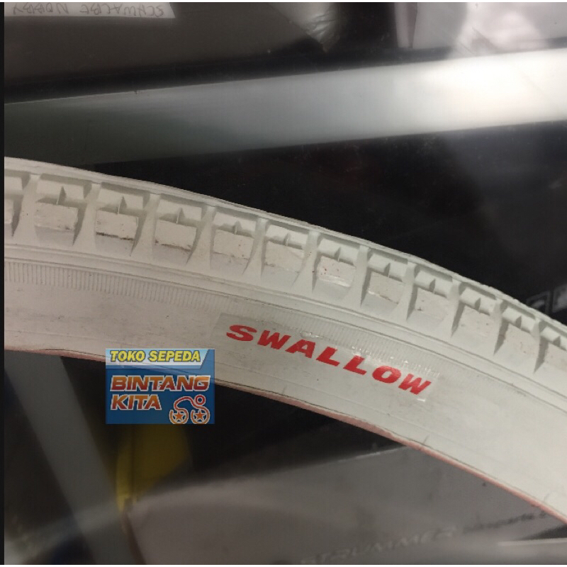 Ban Luar Sepeda 28 x 1 1/2 Swallow Putih Onthel Ontel Jawa