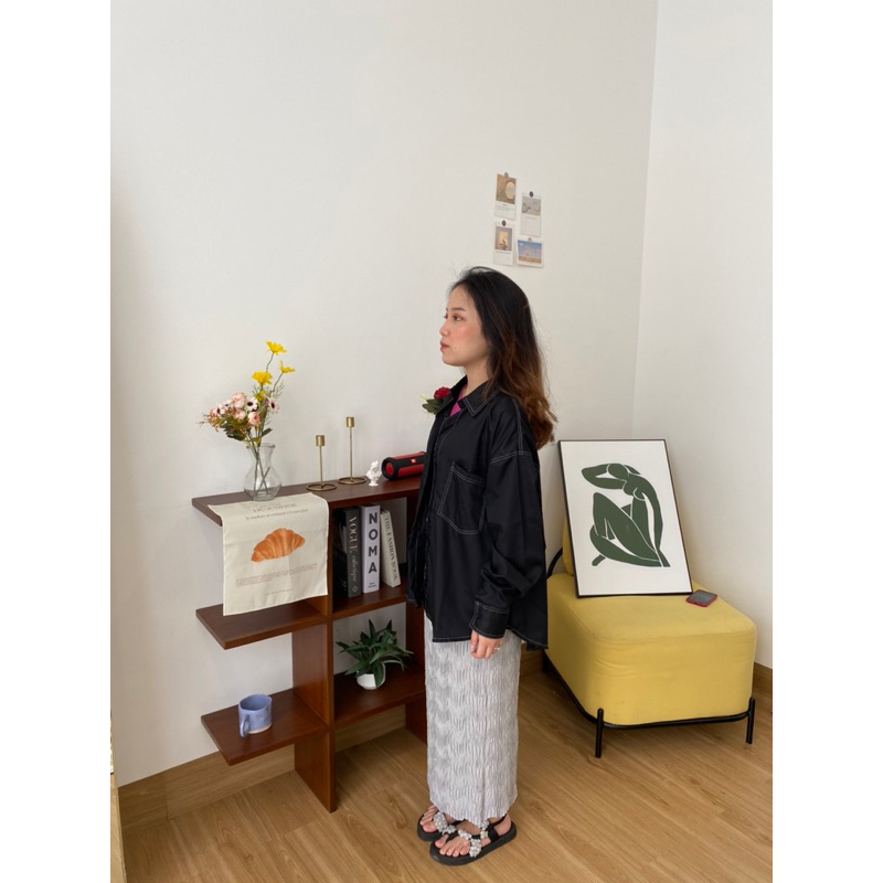 META OVERSIZED SHIRT BLACK