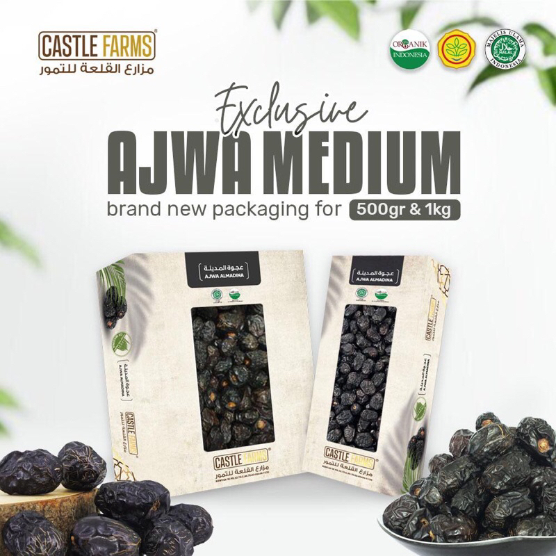 

Kurma Ajwa Madinah ori Castle Farm Ajwa Organik Castle Farm