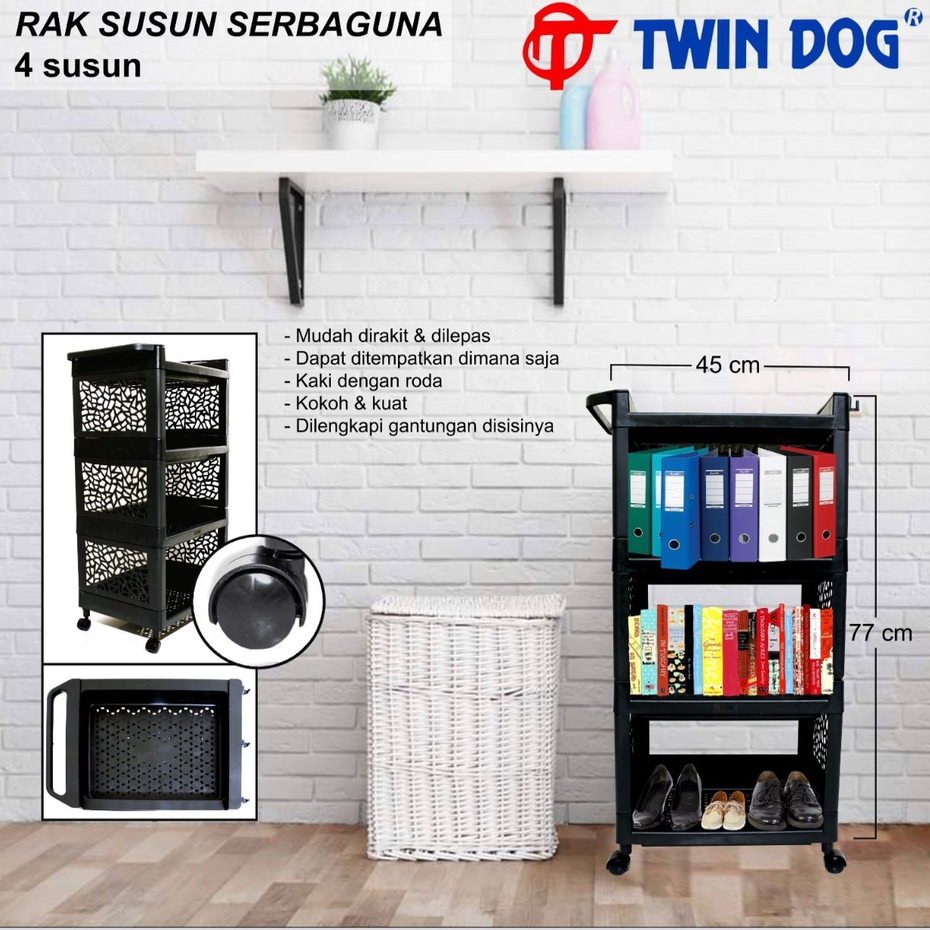 RAK YOYO SERBAGUNA / RAK APARTEMENT 4 SUSUN / RAK SUSUN SERBAGUNA FREE PACKING DUS VD