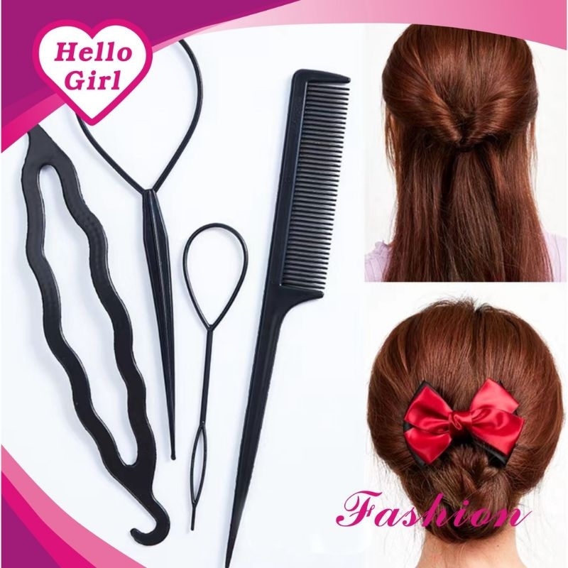 Alat styling / Set Sisir dan Style Rambut / 4 in 1 Alat Penata Rambut