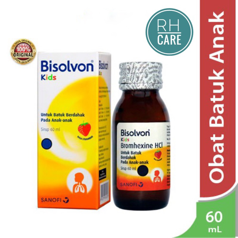 Bisolvon Kids Strawberry 60 ml Batuk Anak Obat Flu dan Batuk Anak Sakit Tenggorokan Batuk