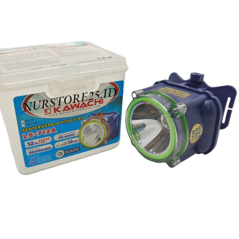 Senter Kepala Selam Diving KAWACHI LS-712A Super Terang 12 Watt/Headlamp Diving 12W KAWACHI LS-712A 