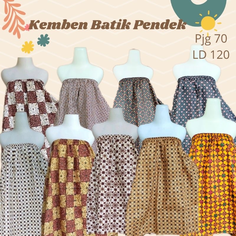 Kemben batik pendek salon spa facial creambath basahan pijat mandi wanita