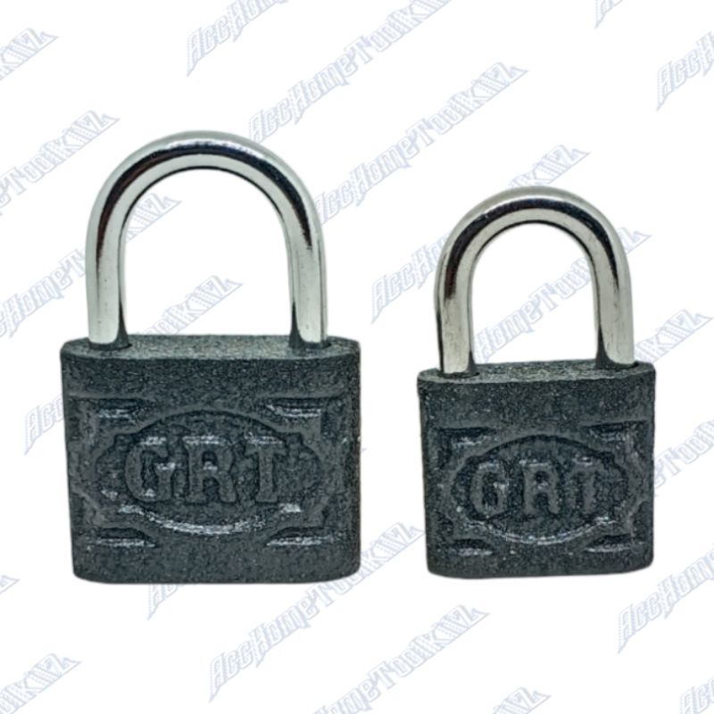 Kunci Gembok Hitam Jadul GRT Kunci Bisa di Lepas di Cabut Saat Terbuka Iron Padlock / 30 40 50 60 75 mm / Gembok Cor Pintu Rumah Pagar Model Globe / Pintu Lemari Koper Gembok jaman dulu