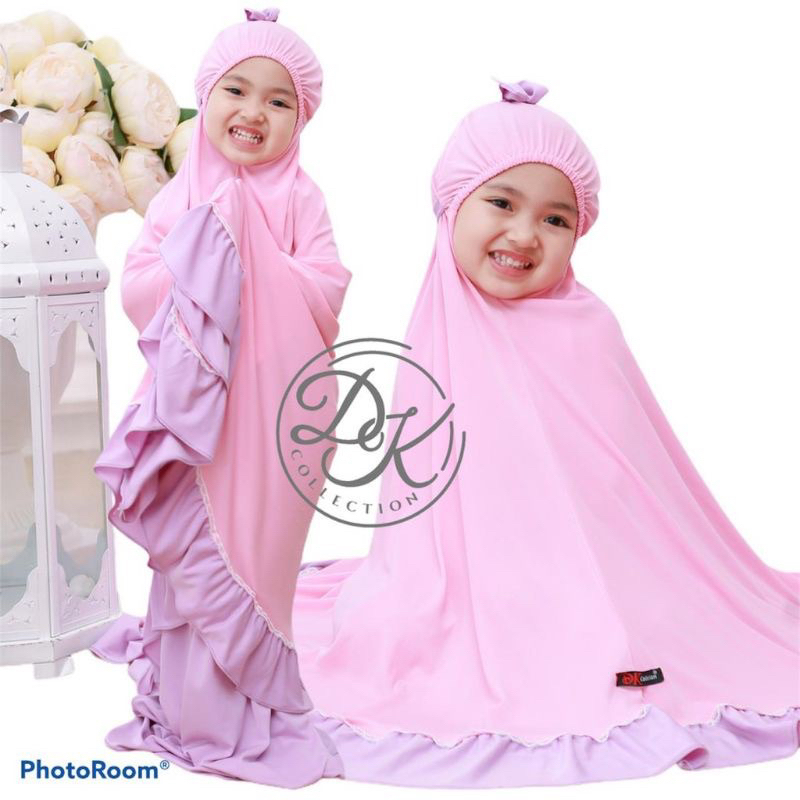 Mukena Anak Pita Perempuan Jersey Premium 2-6 Tahun