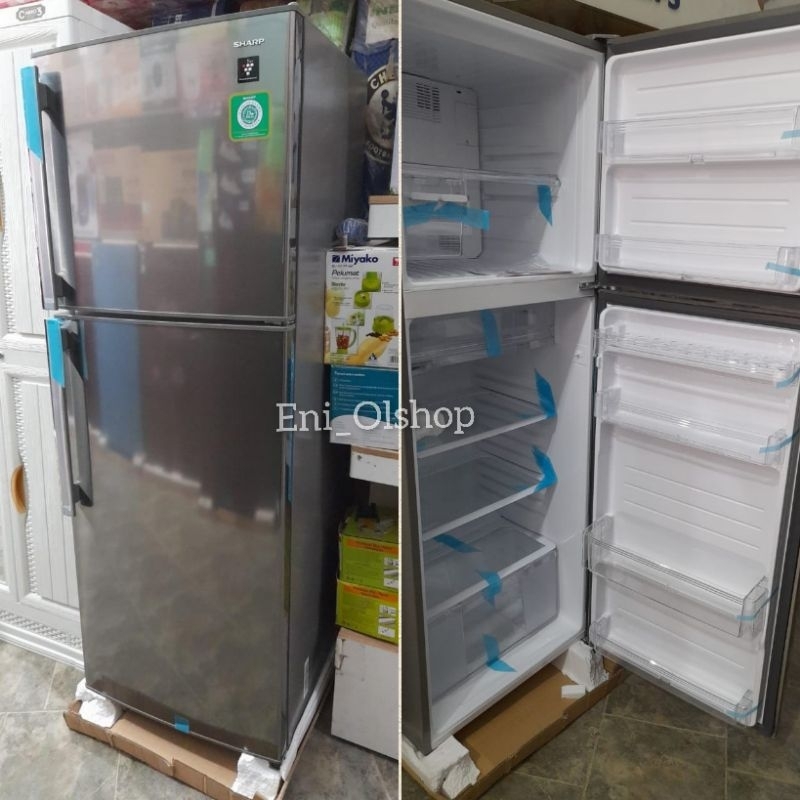 KULKAS SHARP 2 PINTU KAPASITAS 315 LITER SJ-420GP / SJ 420GP / SJ420GP / PLASMACLUSTER LOW WATT