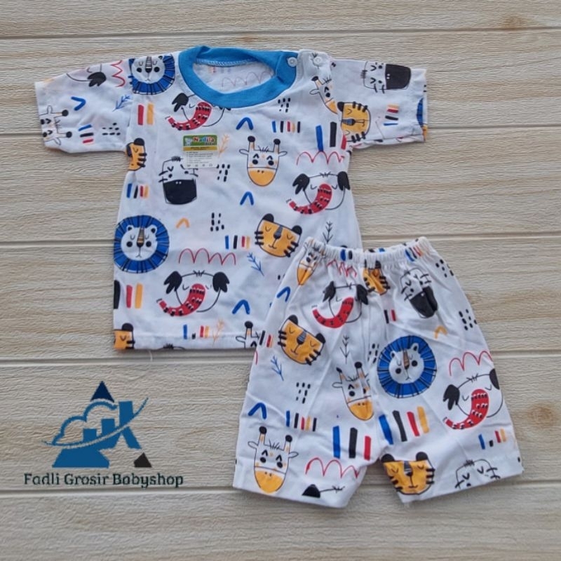 Setelan Baju Bayi Lengan Pendek Motif Dayak anak Usia 2-12 Bulan Terbaru