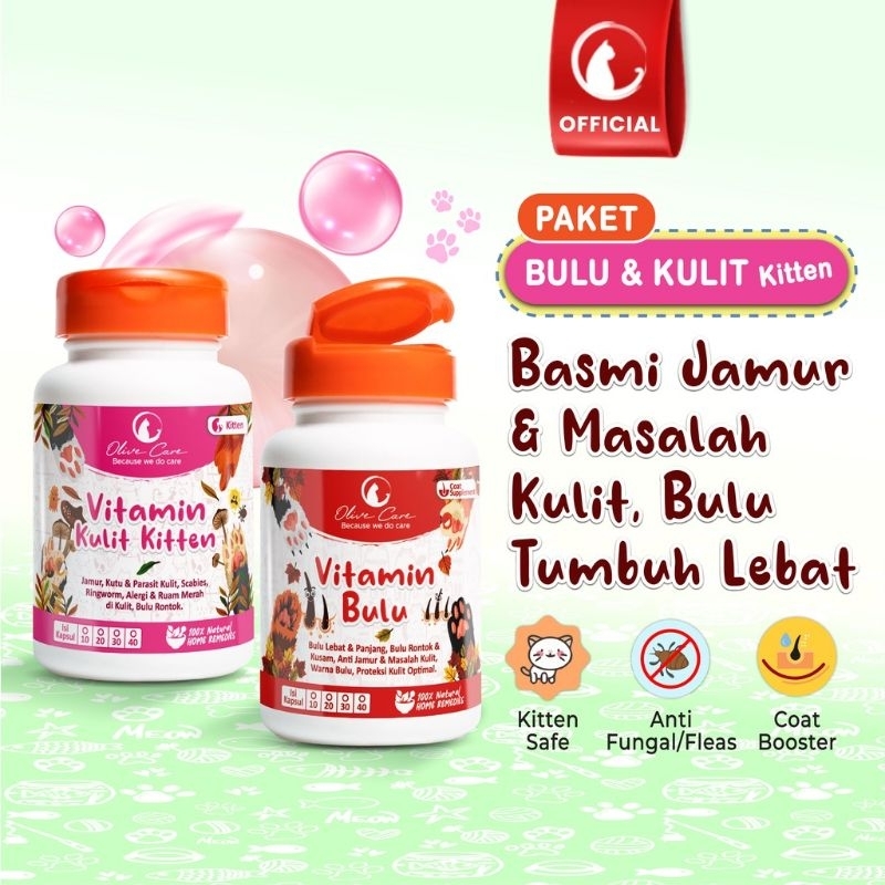 OLIVE CARE PAKET VITAMIN BULU &amp; KULIT KITTEN