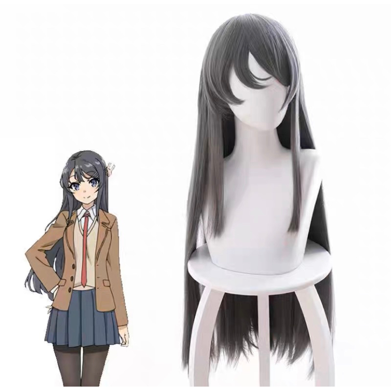 ready stock fullset kostum + wig + acc mai sakurajima bunny ver cosplay