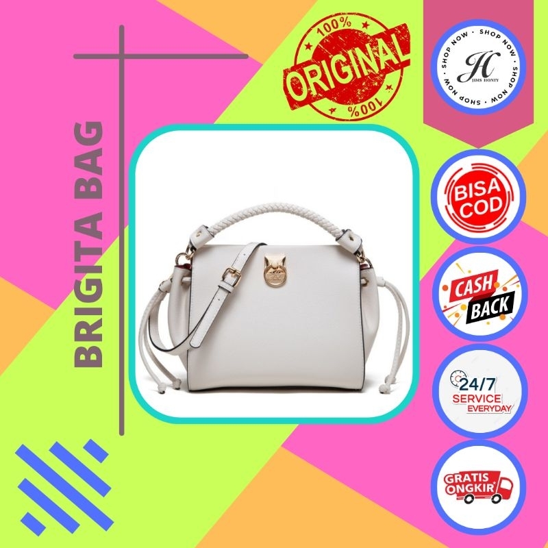 JIMS HONEY BRIGITTA BAG tas selempang wanita mewah muat banyak tali serut bisa disetel kado party ko