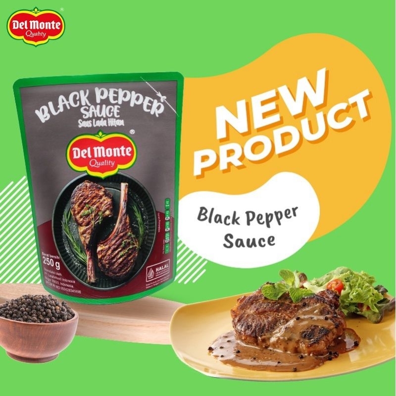 del monte BLACK PEPPER / Korean BBQ sauce 250gr saus