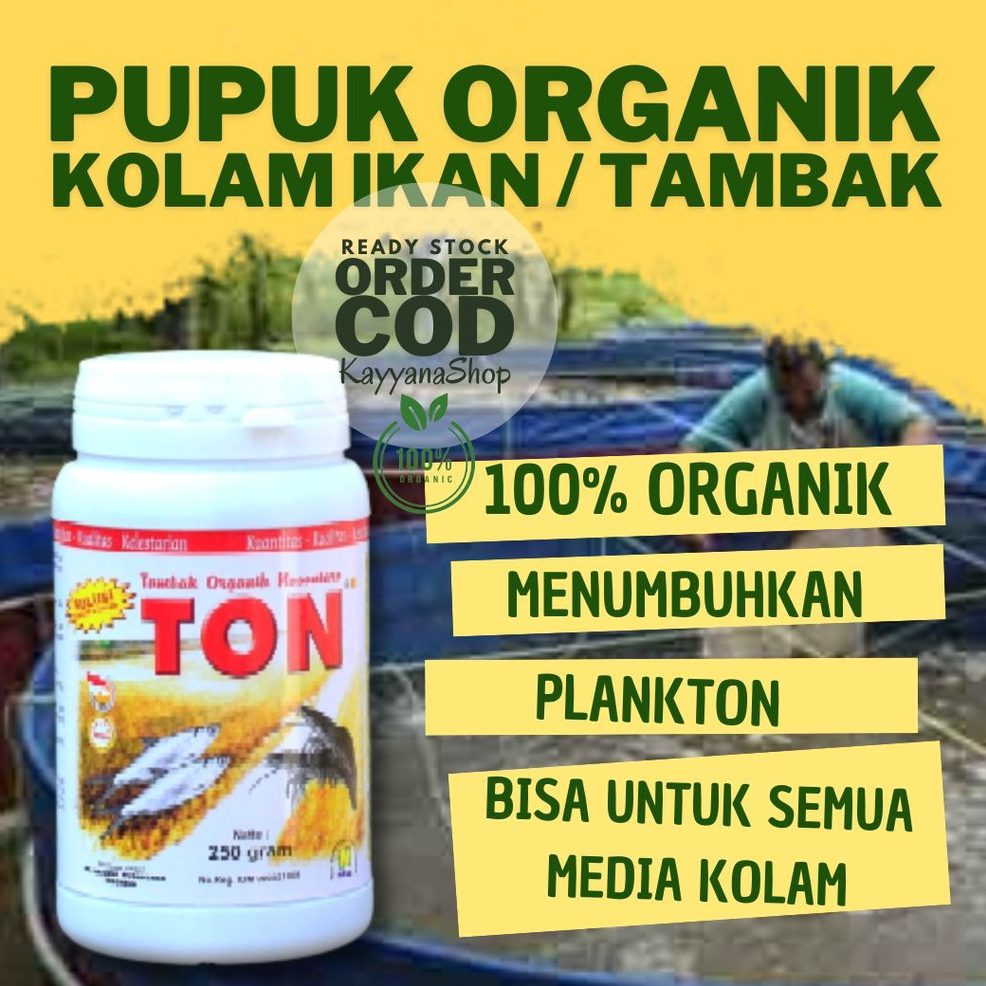 Pupuk Nasa / Pupuk Tambak Kolam Organik NASA TON Kemasan 250gr / Pupuk Tambak Udang Ikan Bandeng / O