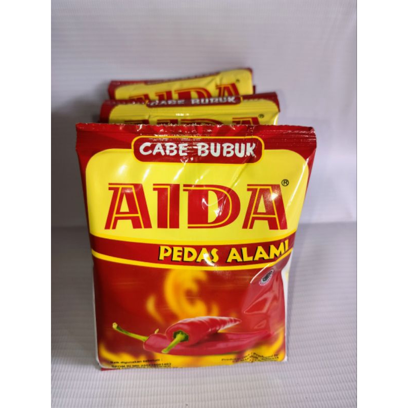 

Cabe Bubuk AIDA Renceng isi 25gr 10 sachet/Renceng