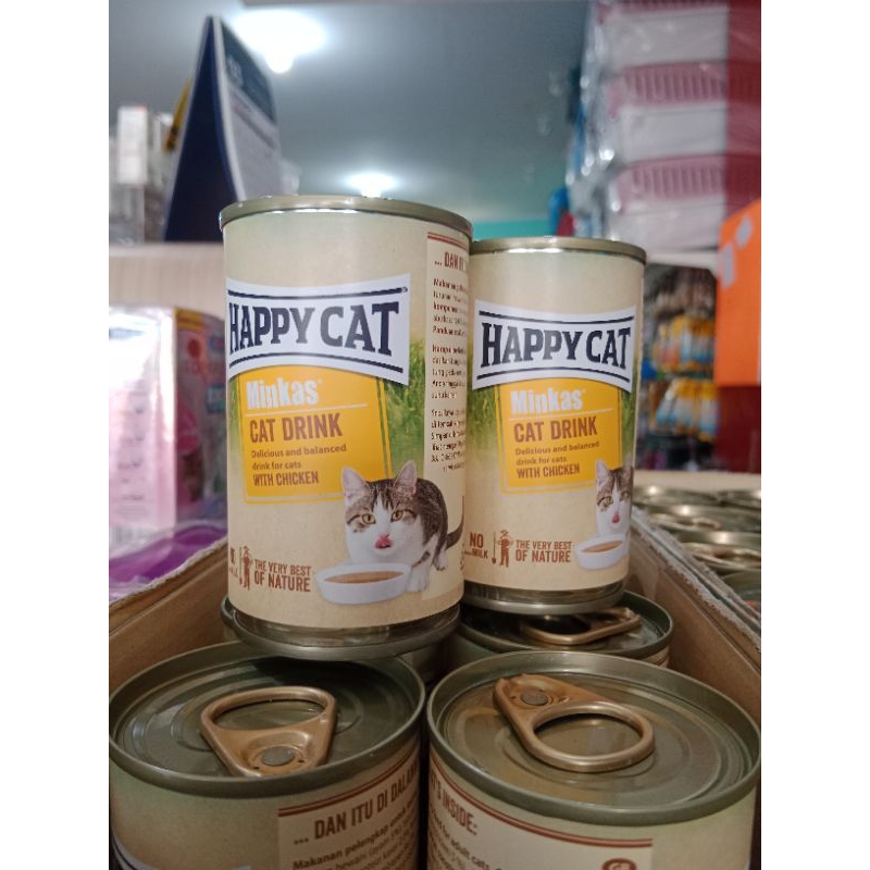 Happy Cat Minkas Drink Kaleng 140gr Makanan Kucing Wetfood Drink 140gr All Varian