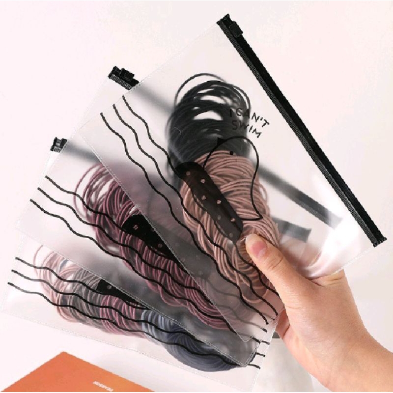 100 pcs Ikat Rambut Korea / Karet rambut polos korea