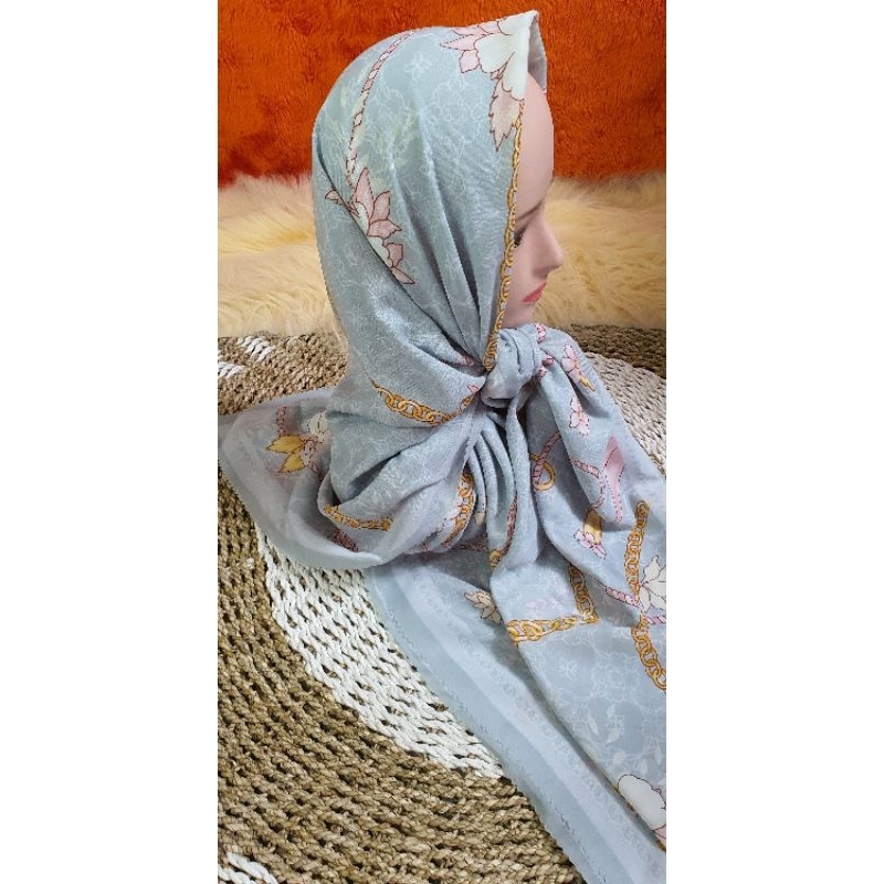 Hijab Voal Jumbo Segi Empat Motif /Hijab Denay Jumbo Motif /Hijab Jumbo Motif /Hijab Syar'i Motif /H