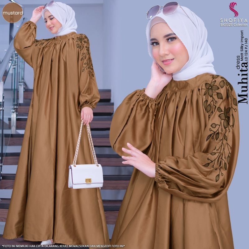 baju gamis lebaran terbaru MUHITA maxy ori shofiya