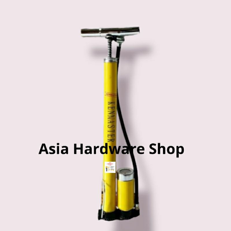 Pompa Angin Ban Sepeda KENMASTER Pompa Tabung Stainless Full Meter Pompa Sepeda Motor
