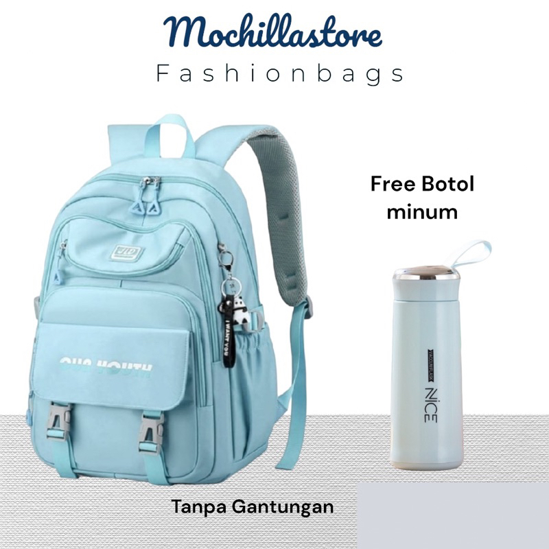 Mochillastore - Tas Ransel Sekolah Perempuan Dan Laki-laki Tas Anak Remaja Muatan Besar masuk Buku Paket  LKS dan Laptop Free Tambler Terlaris Terpoler Termurah