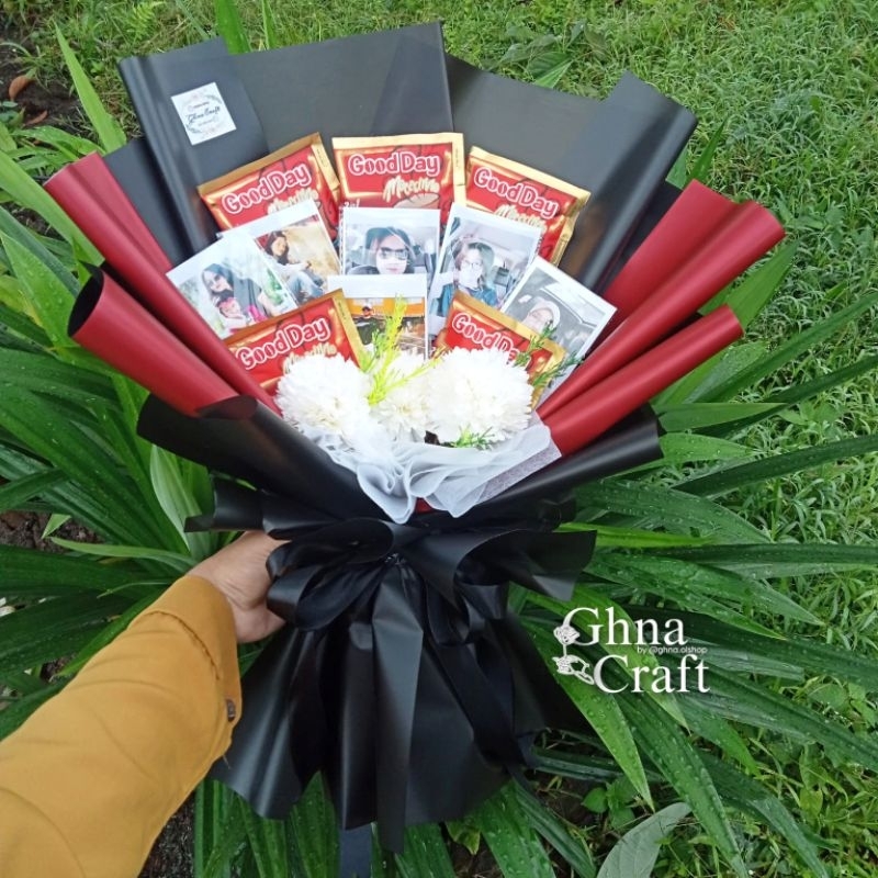 KAFEINA BOUQUET Buket Kopi Good Day Kapal Api Liong Bunga Artificial Hadiah Wisuda Ulang Tahun Birth