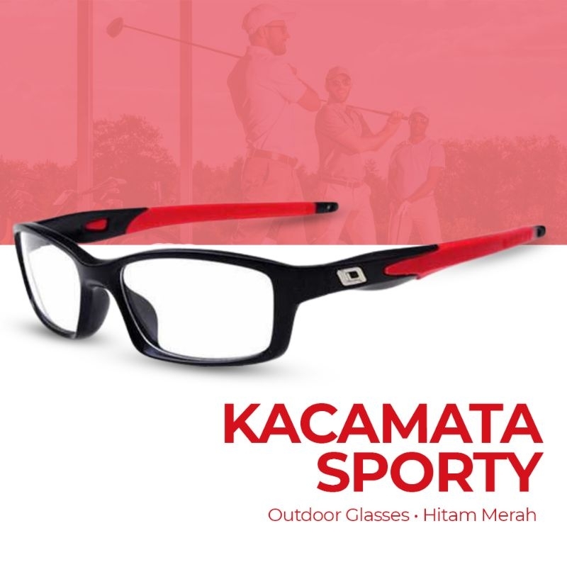 Kacamata Sporty Outdoor Glasses  - 9837 - Hitam/Merah