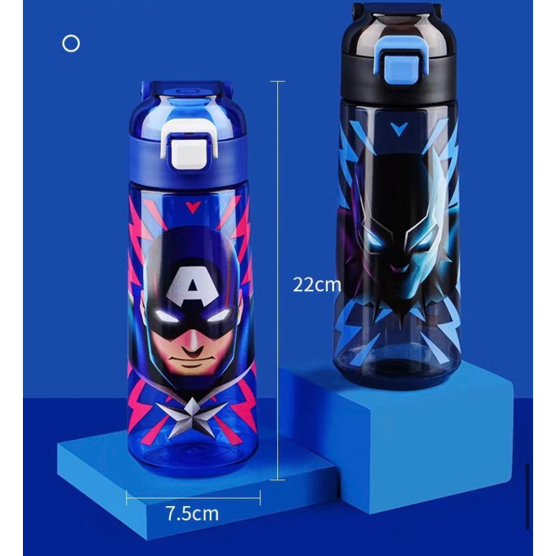 Botol Minum Super Hero Spiderman Elsa Captain Bahan Tritan BPA free