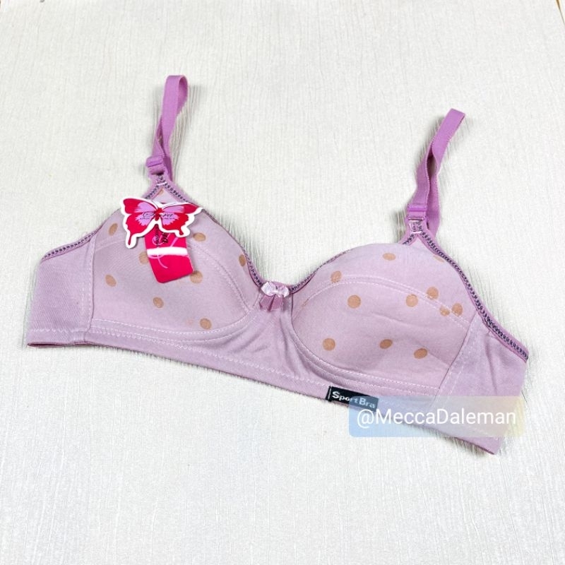 Sport Bra Bh Sport Anak Remaja SD SMP SMA Dewasa Motif Polkadot Murah Tanpa Busa Tanpa Kawat