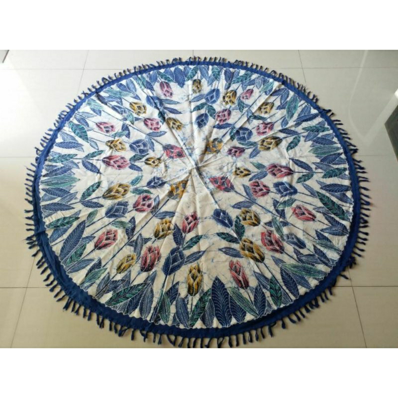 TAPLAK MEJA MAKAN BULAT K.4 BATIK TULIS