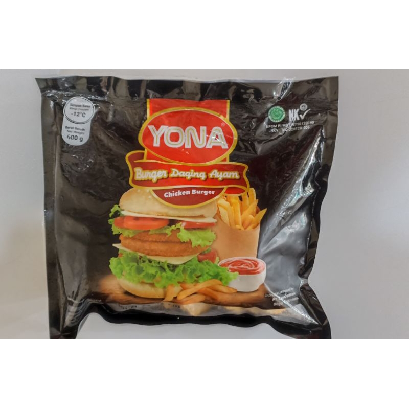 

yona burger daging ayam chicken burger 600gr