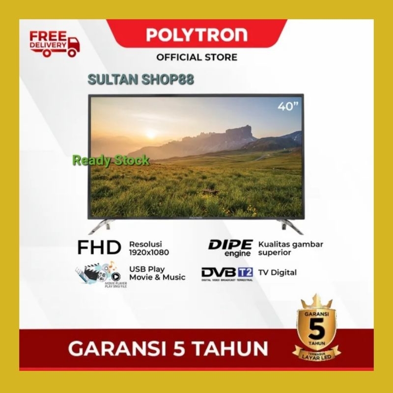 POLYTRON LED TV PLD40V8953 40 INCH FULL HD DIGITAL TV