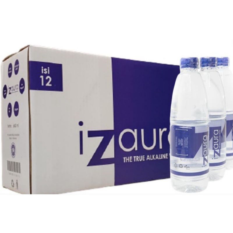 

iZaura / Air Minum Kesehatan / Air Alkali pH tinggi / 1 Dus isi 12 botol 600 ml