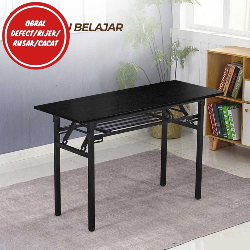 [OBRAL RIJEK] Meja Kayu Belajar Laptop Lipat Foldable 100x40CM - DN04/DN03