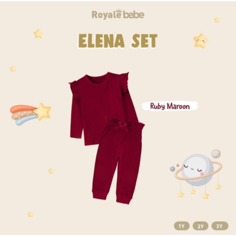 Royale Bebe Elena Set (1-3y) Stelan Ruffle Panjang RB-ELENA