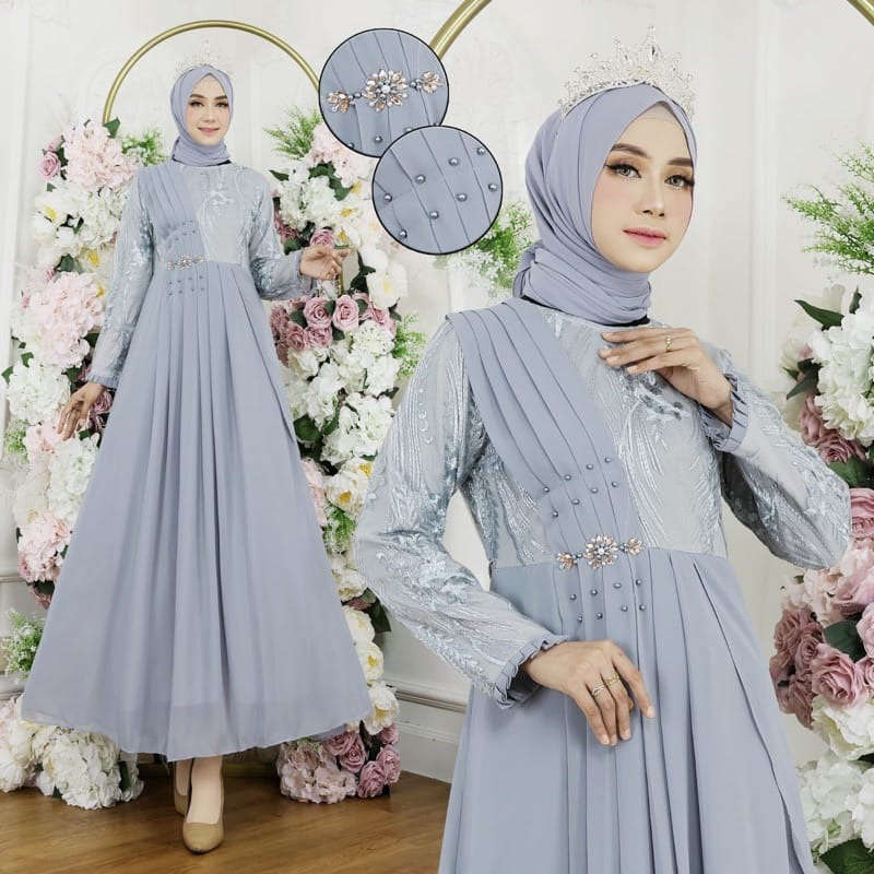 Gamis Salendang Payet / Gamis Modern / Gamis Kebaya Bridesmaid