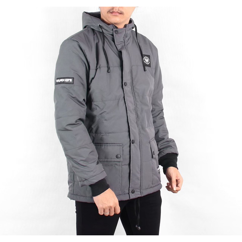 Jacket puffer kembung grey