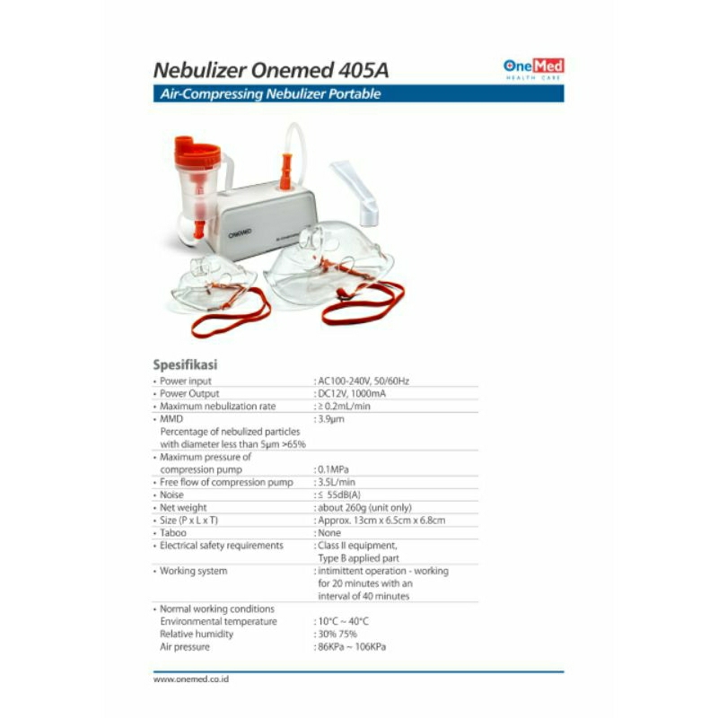 ONEMED NEBULIZER 405A/ALAT NEBULIZER