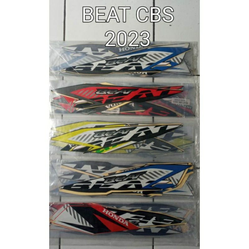 (Bisa COD) Striping stiker Honda Beat 2023 CBS iss sticker standar ori beat new fi full body