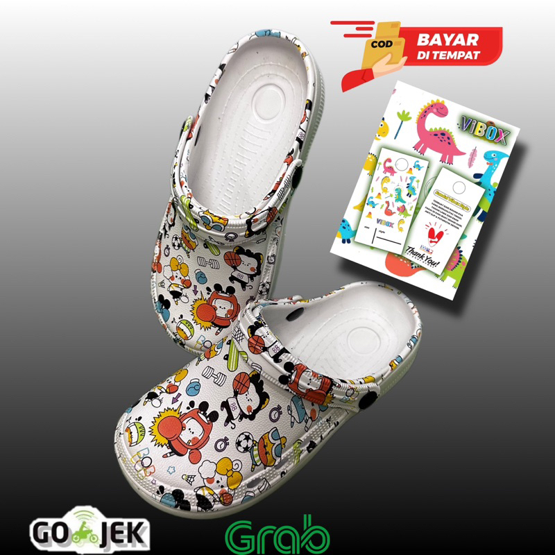 New Motif VB09 Sandal Terbaru/Sandal Model Crocs Perawat Karakter Anak/Sandal Baim /Sandal Kodok Anak Dan Dewasa PROMO SEN