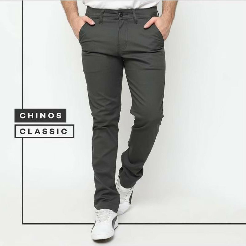 Chuan - CELANA CHINO Panjang Pria Slimfit casual formal chinos cowok jumbo ukuran 27 sampai 50