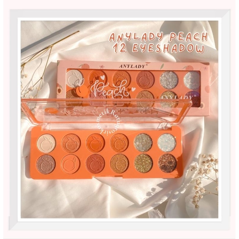 PROMO!!!EYESHADOW PALETTE PEACH 12 COLORS ANYLADY NO.754