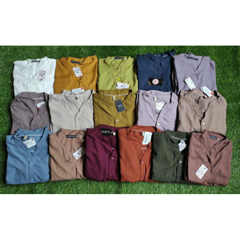 Oneset botega polos bahan shakila import/one set botega/setelan wanita polos kekinian/setcelana panj