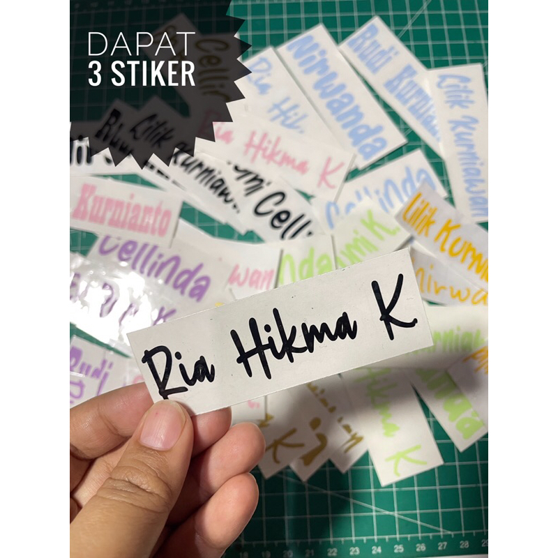 

Cutting Stiker Nama Custom Tulisan Sticker Tempel Label Binder Budgeting Keuangan Laptop Motor Mobil Tumbler Zipper Pocket