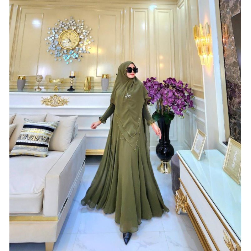 RAYA SYARI ORI ARSYAKAYLA / GAMIS POLOS / GAMIS SET HIJAB